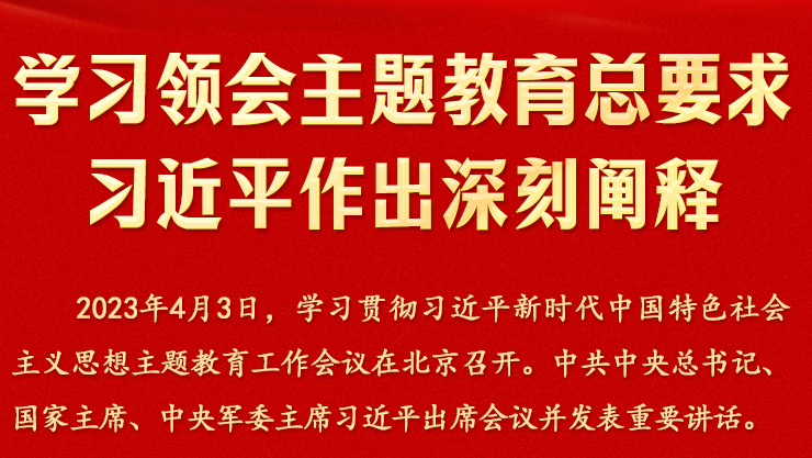 學(xué)習(xí)領(lǐng)會主題教育總要求 習(xí)近平作出深刻闡釋